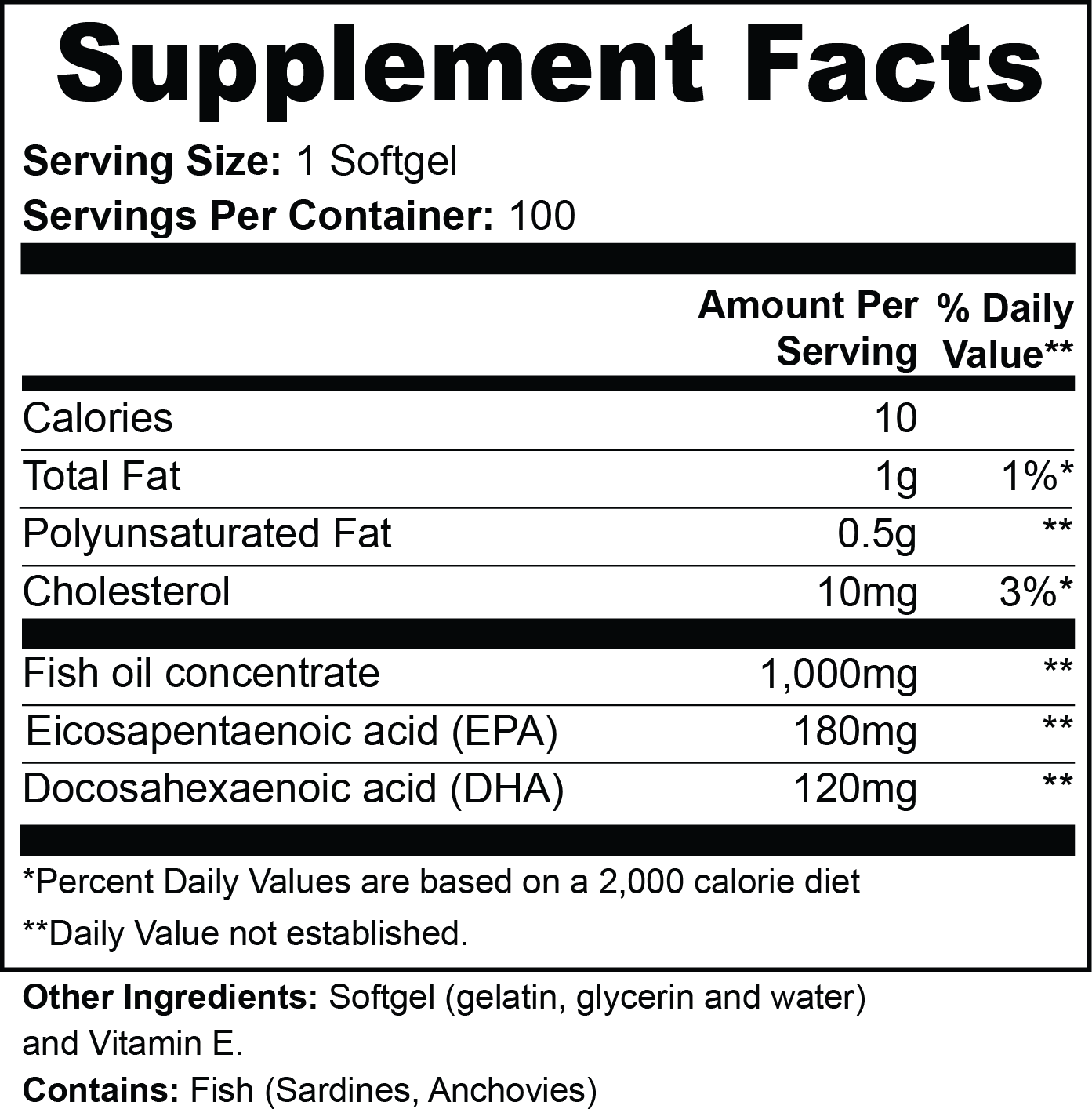 OMEGA 3 (EPA 180mg + DHA 120mg)